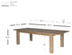 Bedford KD Butterfly Dining Table w/ 20" Ext, Brushed Smoke
