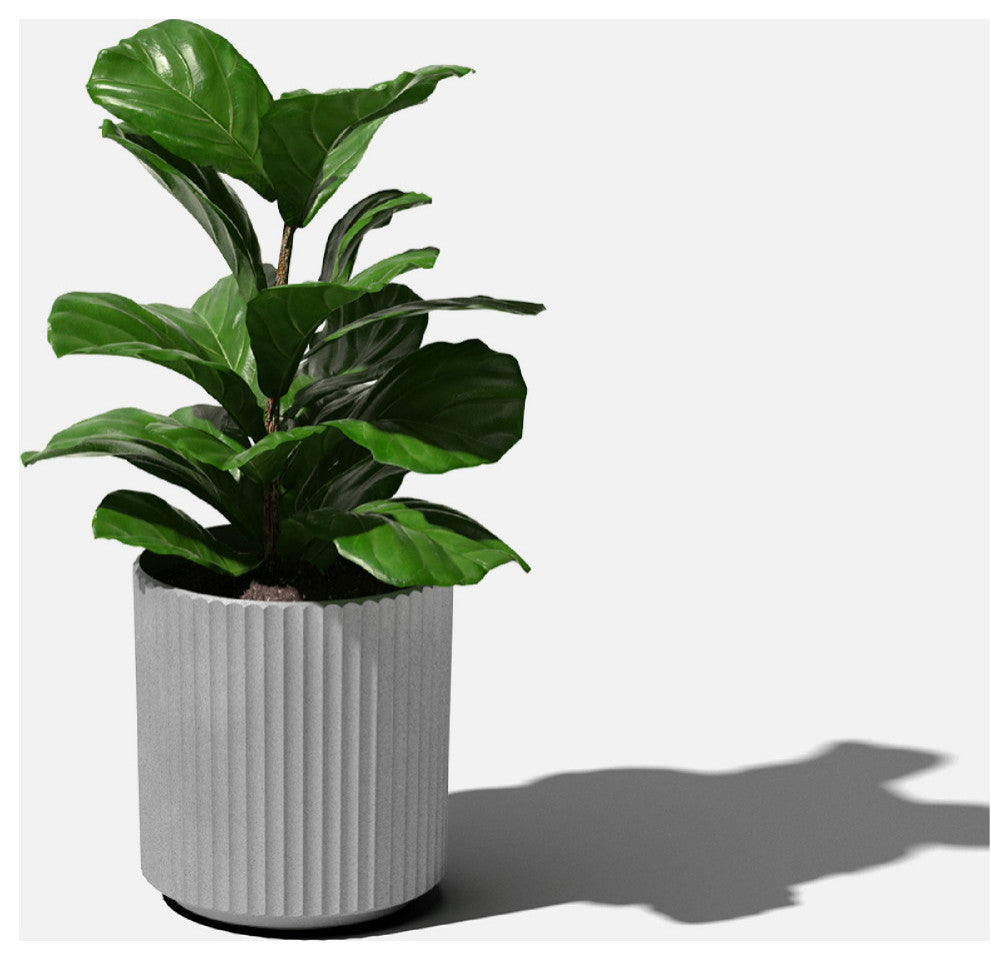 Veradek Demi Series Planter, Gray, 12", 1 Pack
