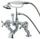 Kingston Brass 7" Deck Mount Tub Faucet With Hand Shower, Polished Chrome