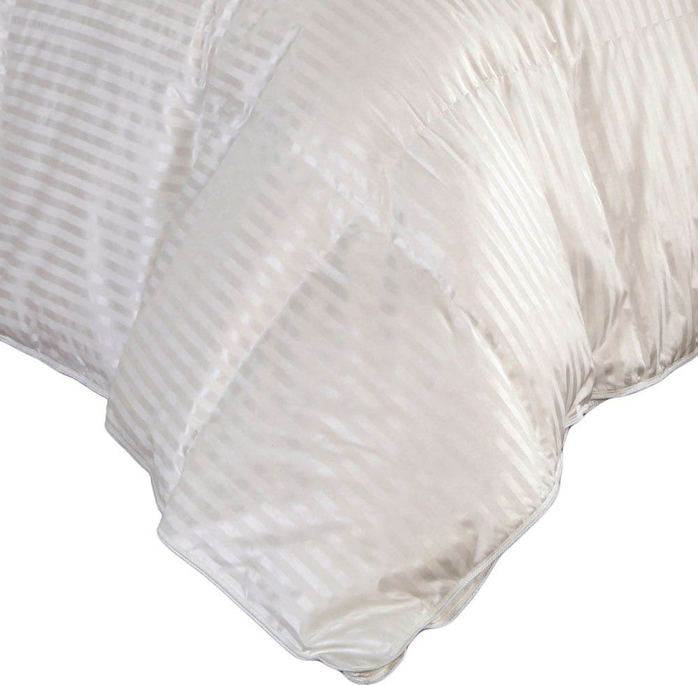 Baffle Box Silk Stripe Down Comforter, 900 TC, King/Cal King