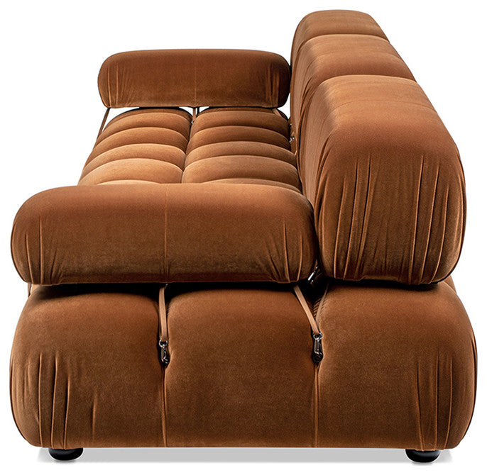 Marcel 109.5" Modular Sofa, Burnt Orange Performance Velvet