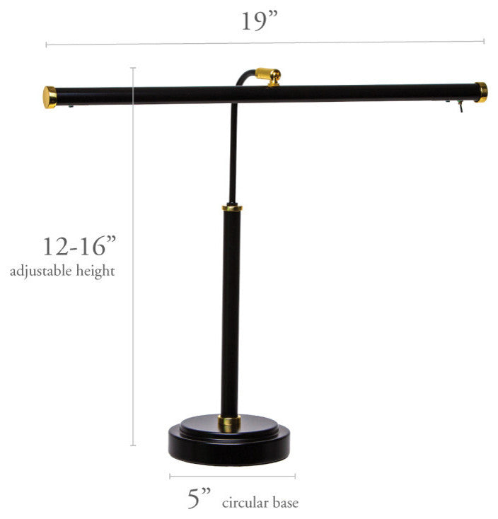 LED Piano Lamp, Black