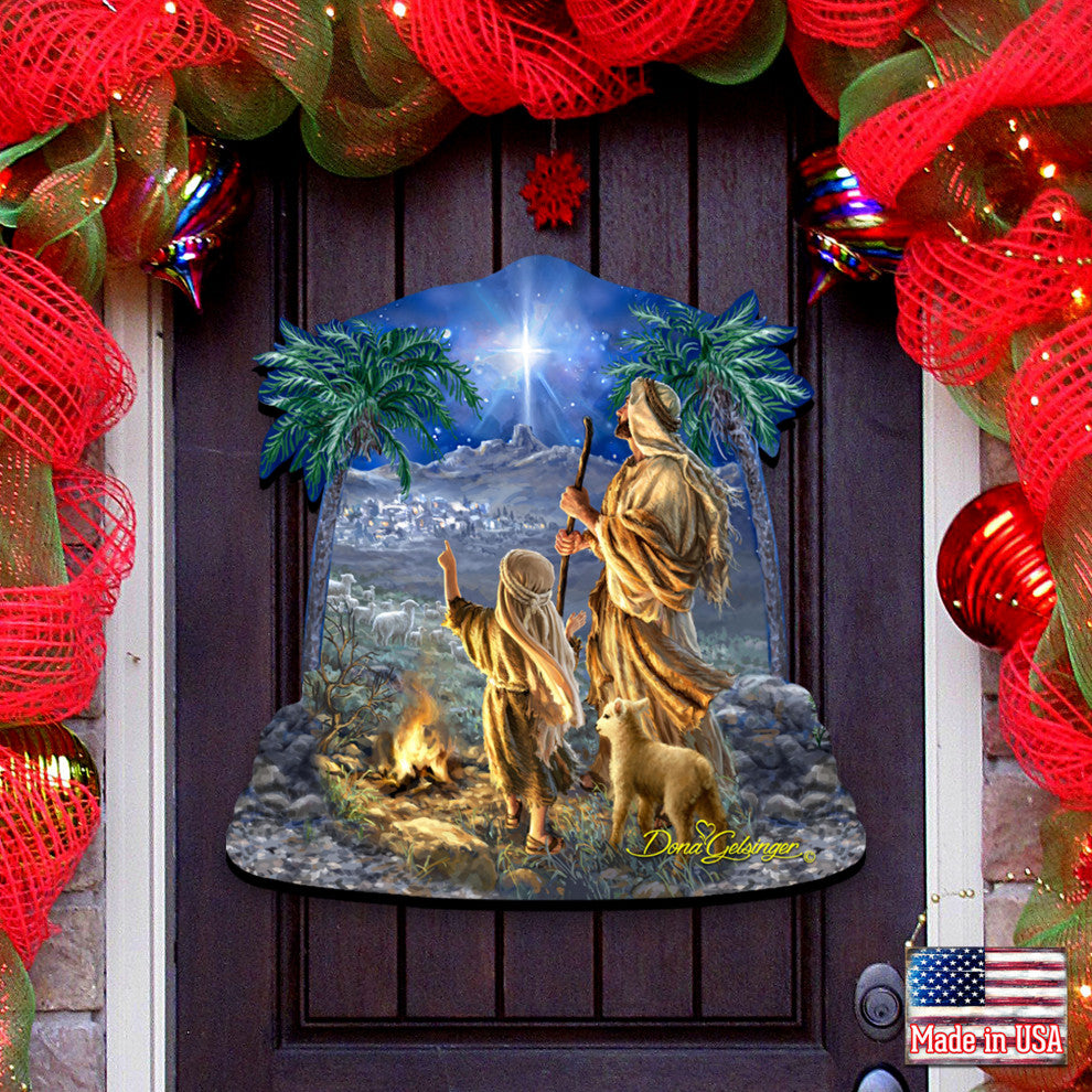 Shepherds Keeping Watch Wall and Door Hanger by Dona Gelsinger