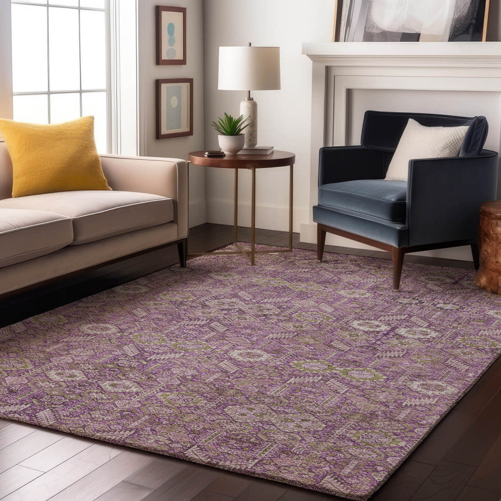 Premium Machine Washable Mayfield AMF574 Lavender 9' x 12' Rug