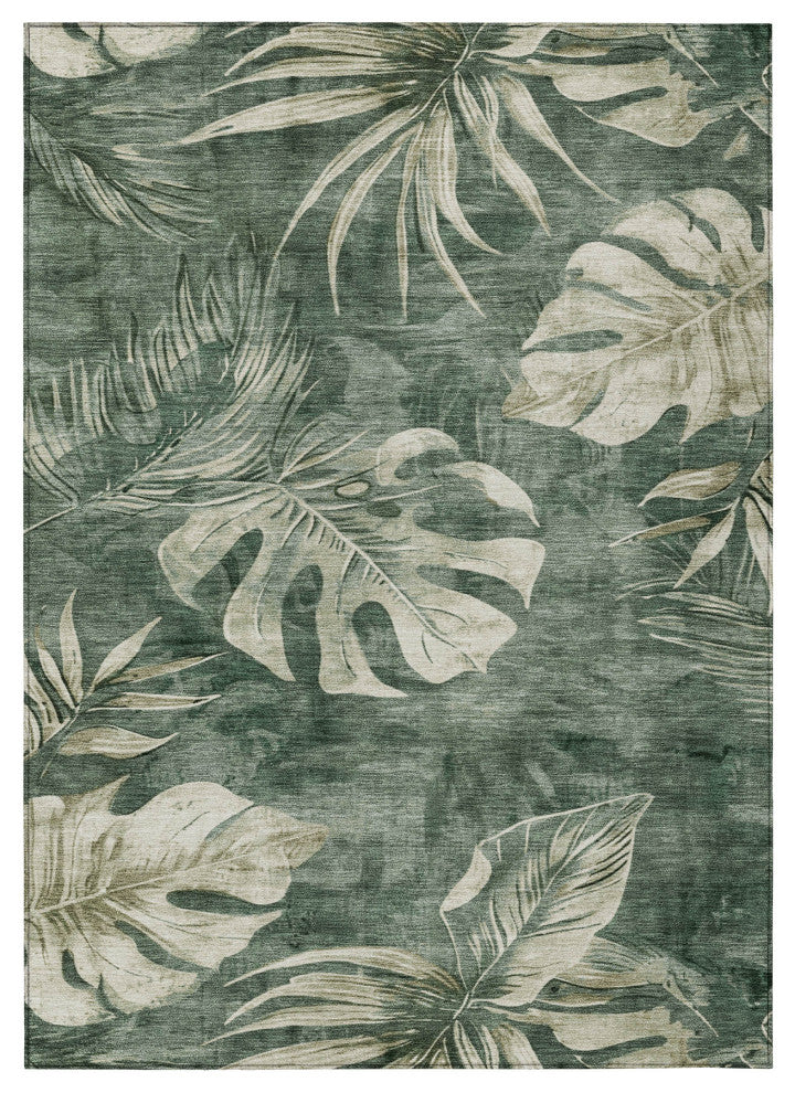 Machine Washable Indoor/Outdoor Chantille ACN1887 Fern 3' x 5' Rug