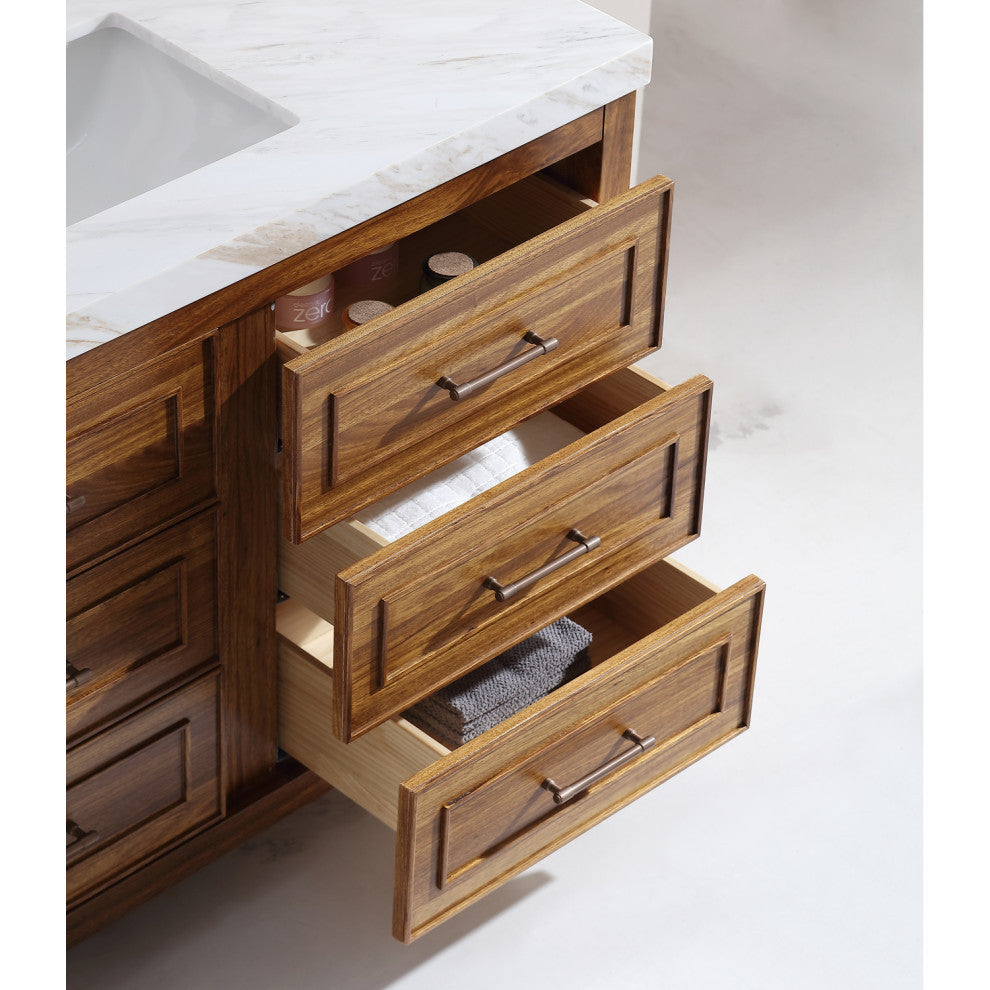 WK2428-48-EW-W Vanity With Mirror, Sconce and Faucet Included