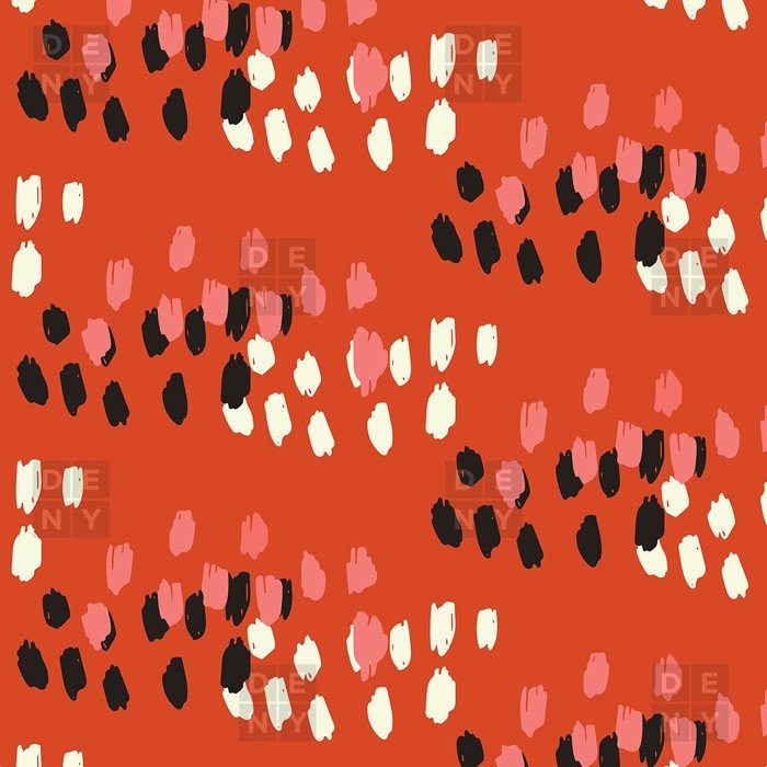 Morgan Kendall Red Scribbles Shower Curtain, 72"x69"
