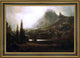 Albert Bierstadt By a Mountain Lake Framed Premium Canvas Print, 16"x24"