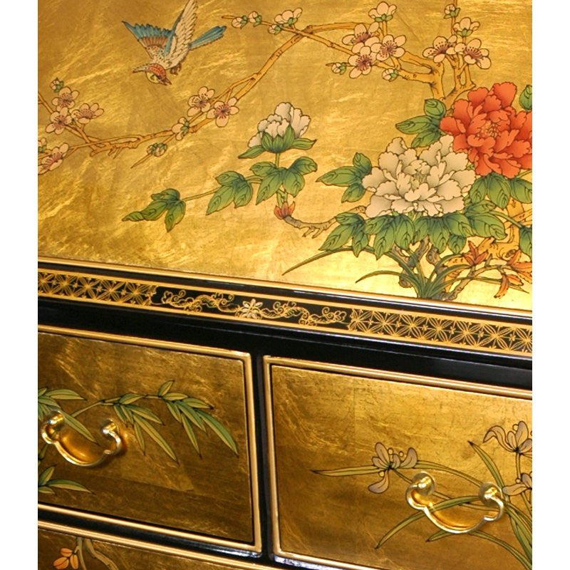 Gold Leaf Secretary Desk