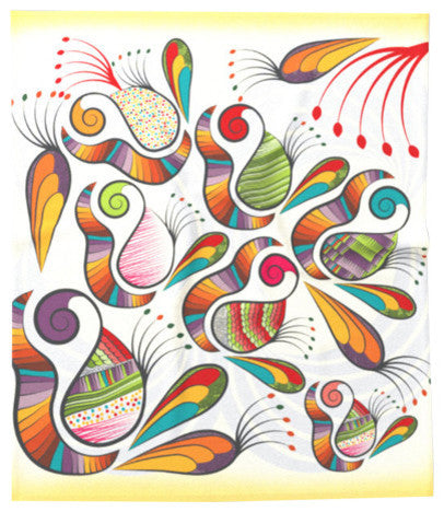 Paisley Bohemian Throw Blanket, King