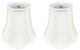 Royal Designs Bottom Scalloped Bell Lamp Shade, White, 8x16x13, Set of 2