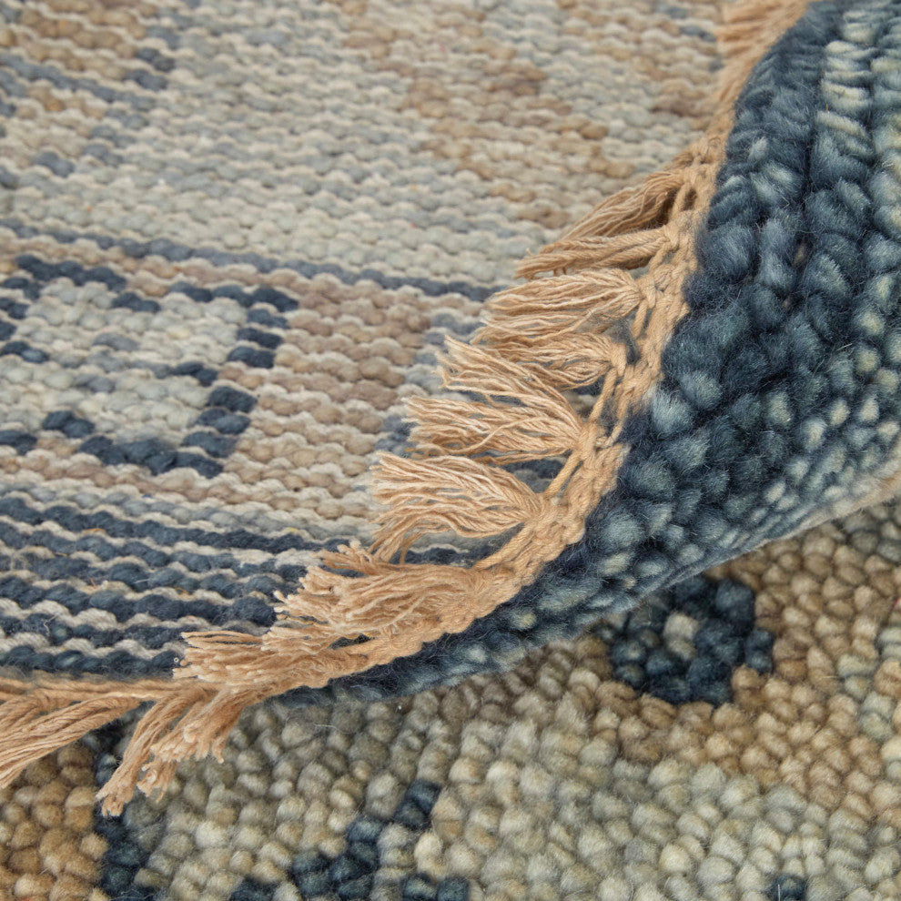 Foxboro R6943 Traditional/Classic Area Rug, Blue/Ivory, 12'x15'