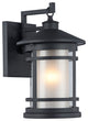 ADESSO Transitional 1 Light Black Outdoor Wall Sconce 14"