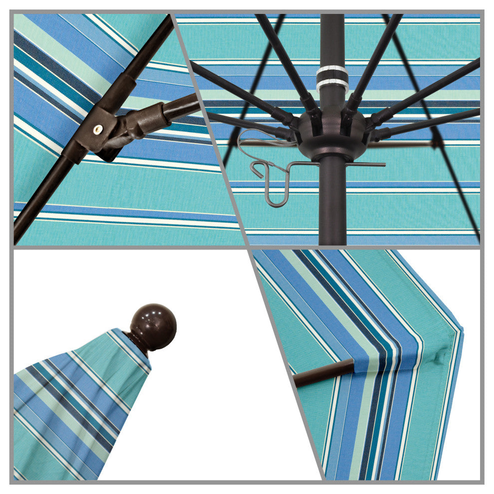 7.5' Fiberglass Umbrella Bronze, Sunbrella, Dolce Oasis