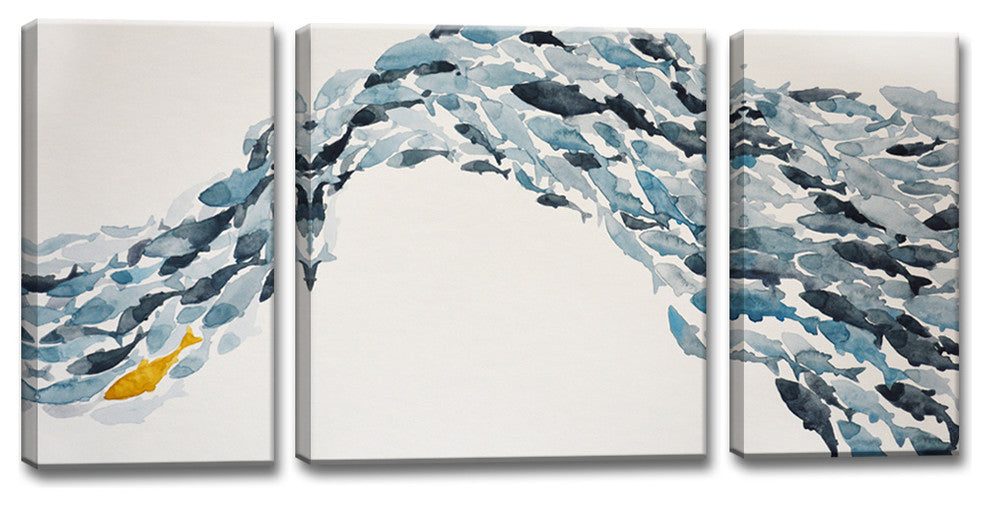 Ready2HangArt 'Goldfish' by Normanyatt Jr. 3 Piece Wrapped Art Set