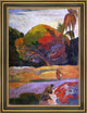 Paul Gauguin Women at the Riverside - 18" x 24" Framed Premium Canvas Print