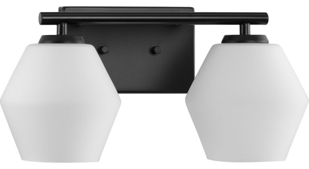 Copeland Collection Two-Light Matte Black Mid-Century Modern Vanity Light