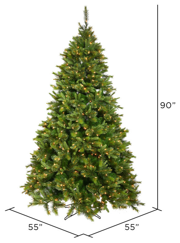 Vickerman A118276 7.5' Cashmere Pine Artificial Christmas Tree, Clear Lights