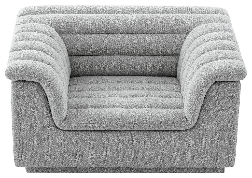 Cascade Upholstered Set, Grey, Boucle Fabric, Chair