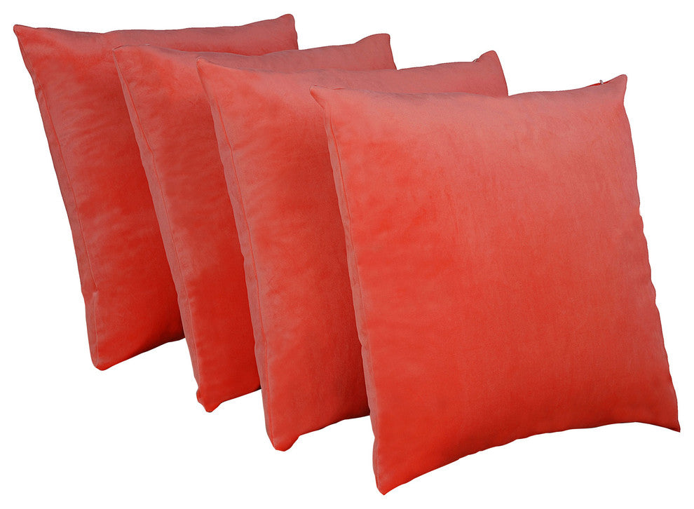 Supersoft Throw Pillow Cover 4 Piece Set, Fiesta