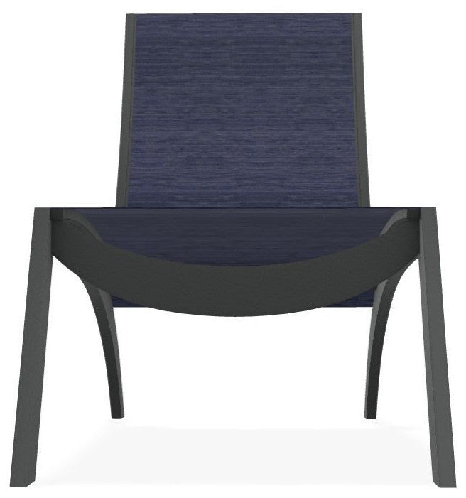 Dune Sling Stackable Outdoor Hydro-Lounge Chaise, Collect Indigo/Graphite