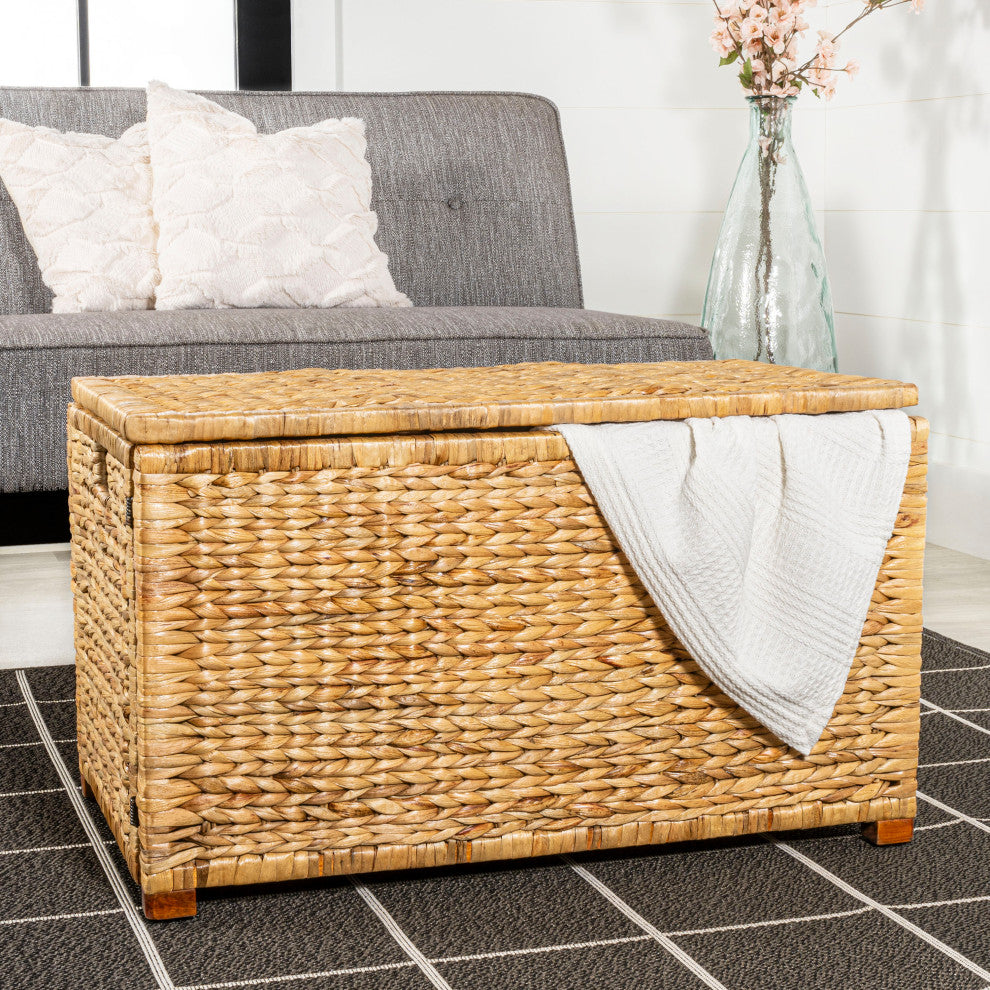 Anada Wicker Weave 30" Storage Trunk, Natural