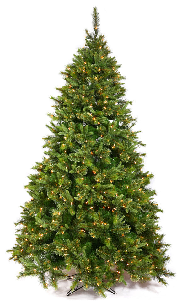 Vickerman A118276 7.5' Cashmere Pine Artificial Christmas Tree, Clear Lights