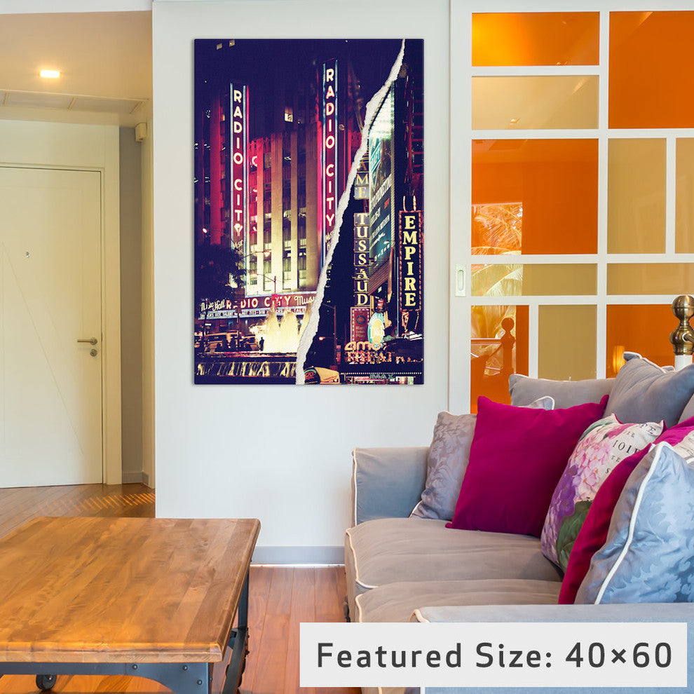 "Dual Torn Series Times Square District" by Philippe Hugonnard, 18x12x1.5