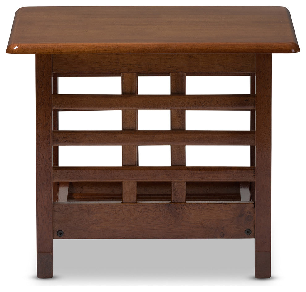 Larissa Mission Style Cherry Finished Brown Wood Occasional End Table