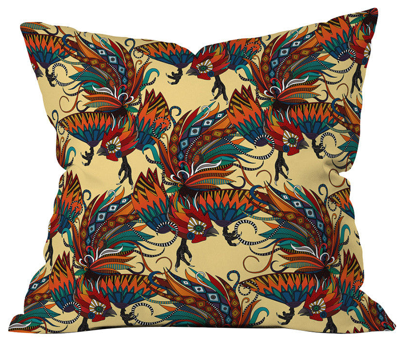 Sharon Turner Rooster Ink Throw Pillow, 20"x20"