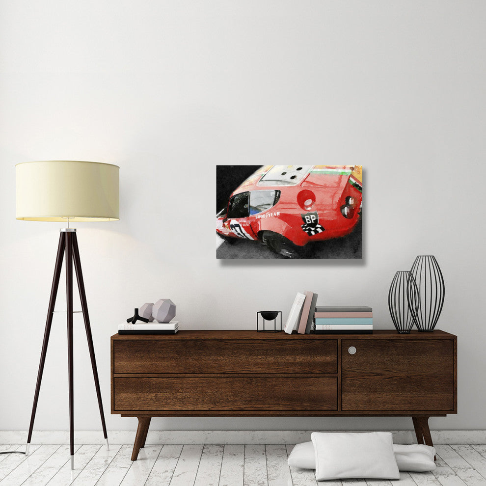 "Ferrari Reear Detail Watercolor" Fine Art Print