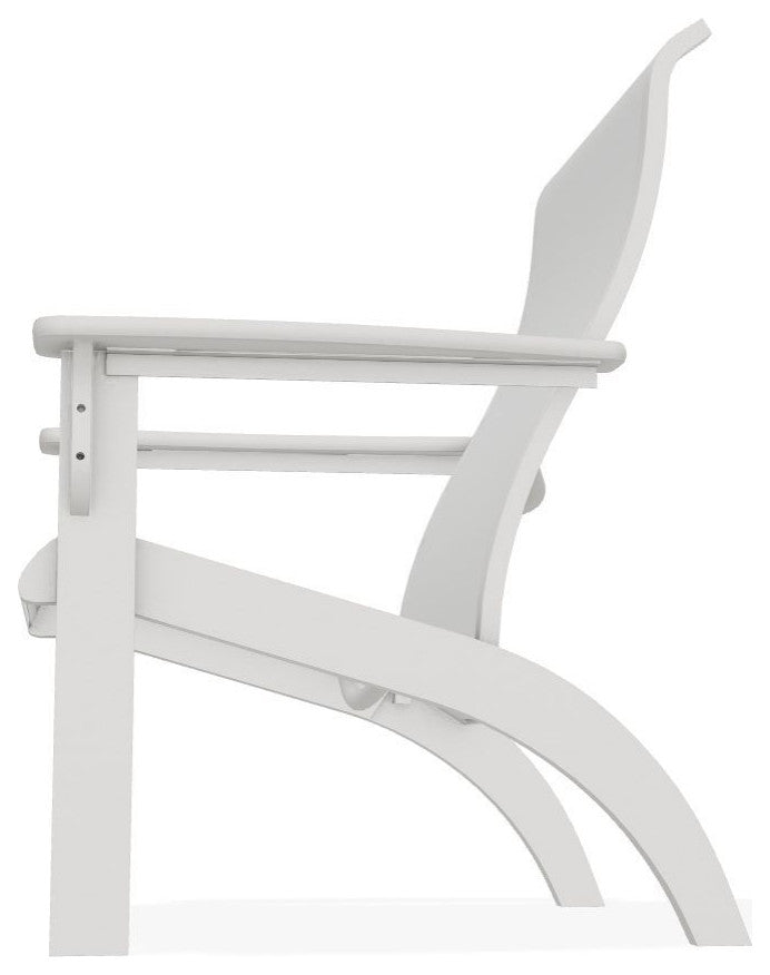 Adirondack Sling Outdoor Adirondack Armchair, White/Snow