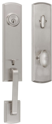 Delaney Hardware Briona Series Residential Dummy Handle Set, Satin Nickel