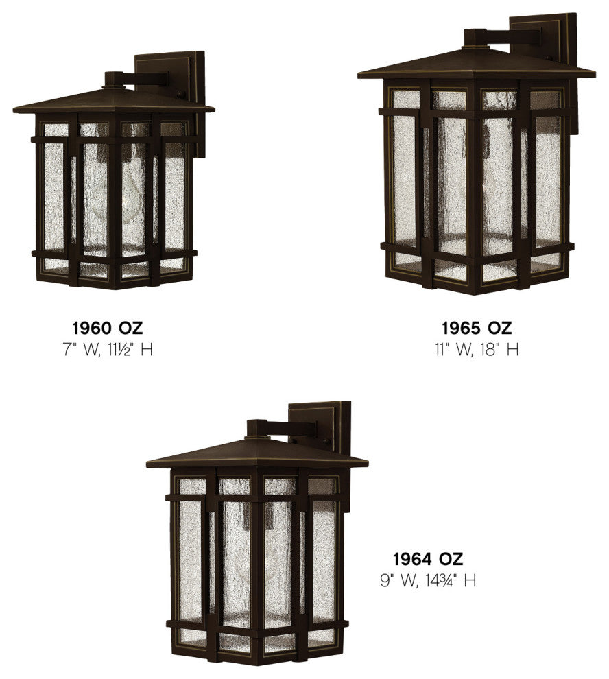 Hinkley Tucker Medium Wall Mount Lantern, Oil Rubbed Bronze