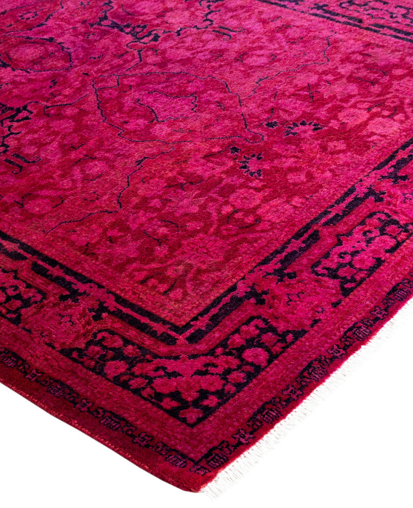 Overdyed One-of-a-Kind Hand-Knotted Area Rug Pink, 3' 3" x 5' 3"