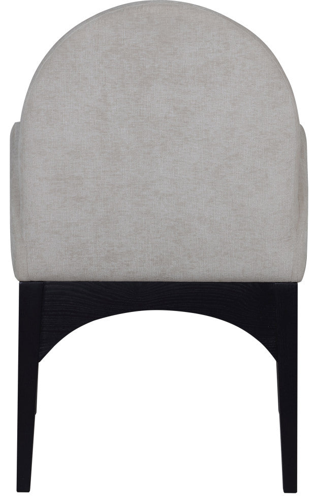 Waldorf Chenille Upholstered Dining Chair, Black, Chenille, Natural Finish, Grey, Arm Chair, Chenille Fabric, Black Finish