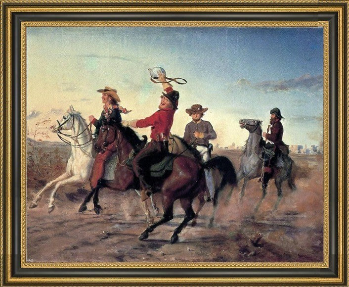 Carl G. Von Iwonski the Terry Rangers Framed Premium Canvas Print, 20"x25"
