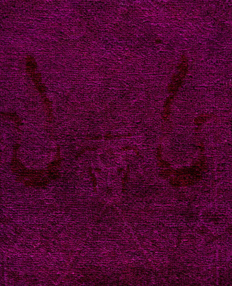 Overdyed One-of-a-Kind Hand-Knotted Area Rug Purple, 4' 2" x 6' 3"