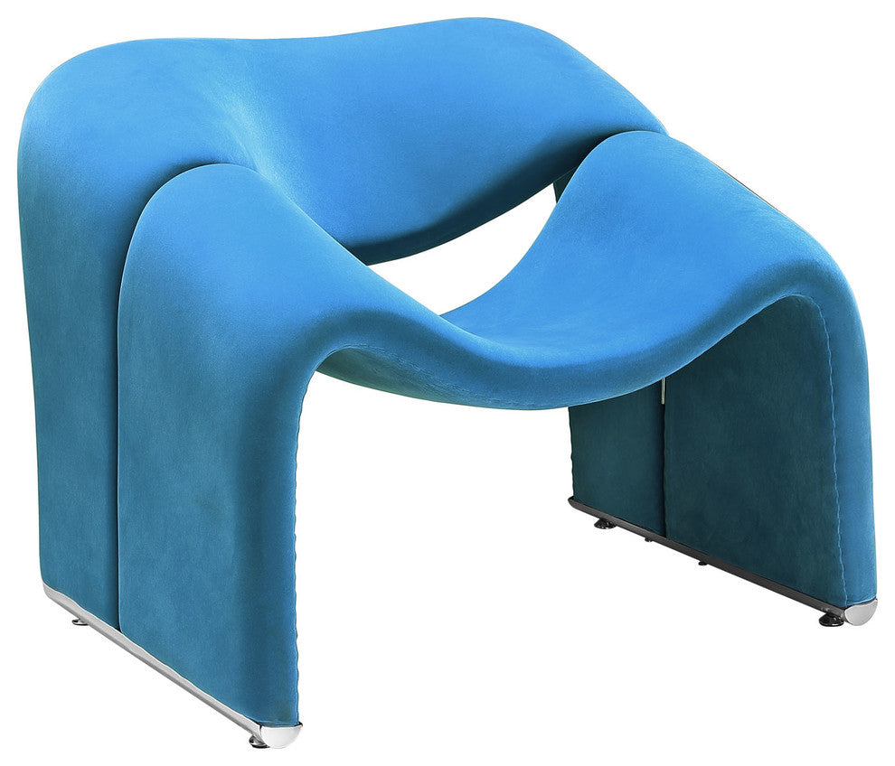 Modern Contemporary Living Room Lounge Chair Blue