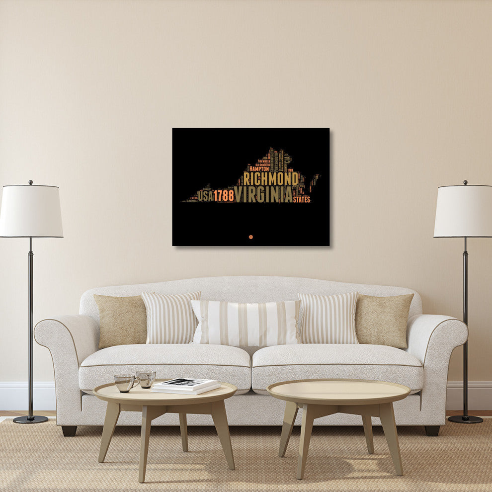 "Virginia Word Cloud 1" Fine Art Print