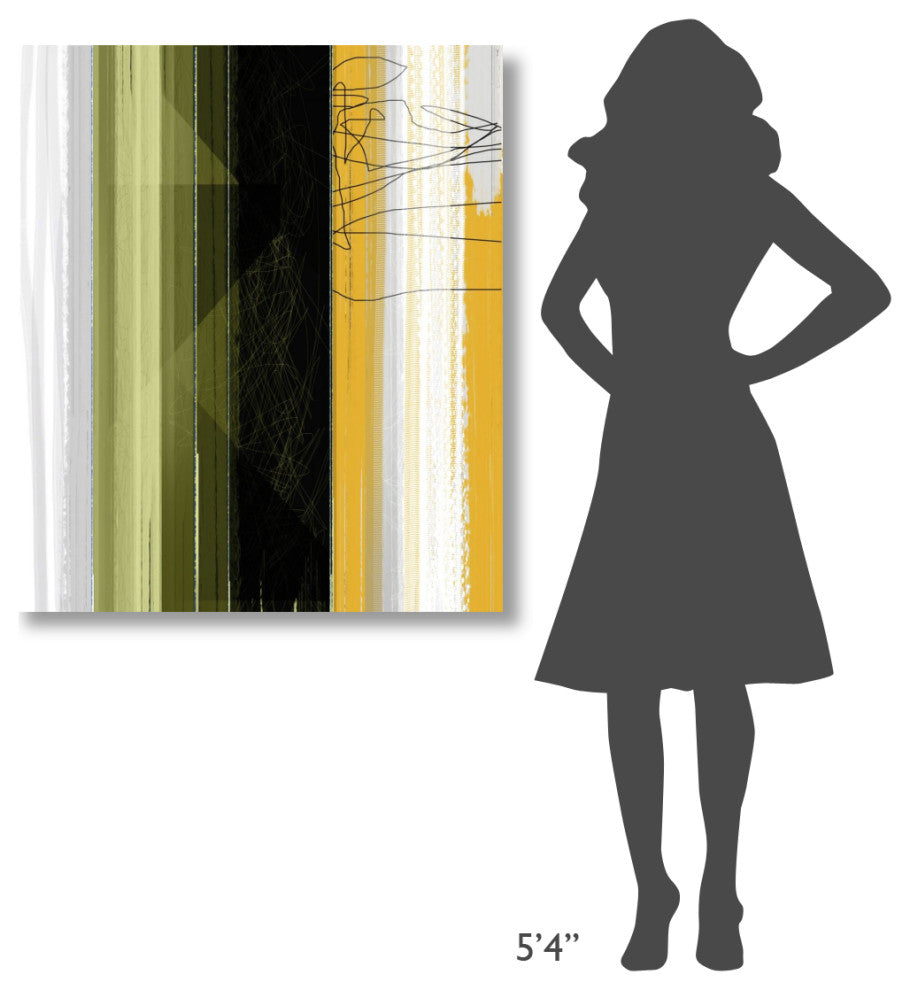 "Abstract Green And Yellow" Fine Art Print