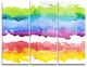 "Colorful Stripes in Vector Pattern" Metal Wall Art, 3 Panels, 36"x28"