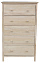 Solid Wood Dresser Chest With 5 Drawers