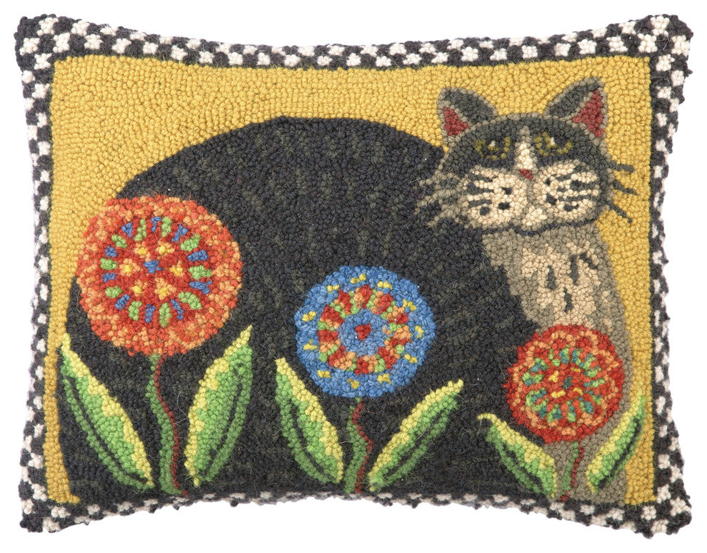 Penny Flower Cat Hook Pillow