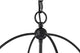 3-Light Matte Black Finish 18 in. Cage Chandelier With White Fabric Shade