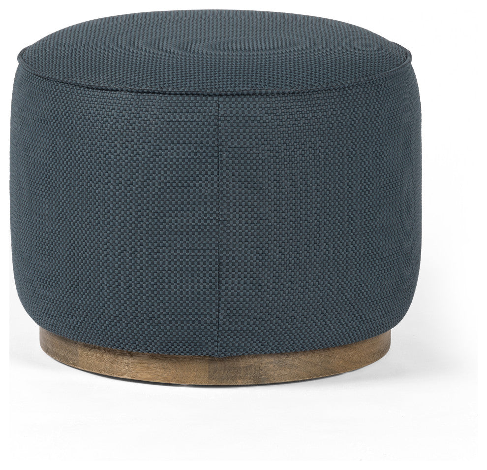 Sinclair Round Ottoman, Fresno Cobalt