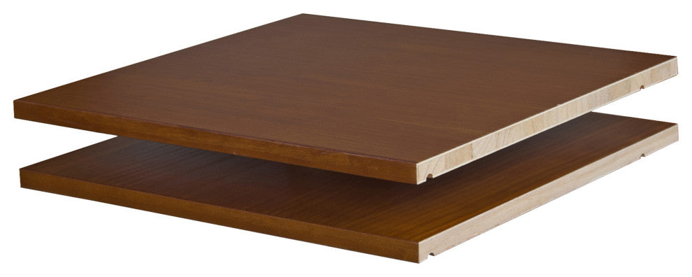 Optional Shelves for Metro, Cosmo Wardrobes, Set of 2, Mocha