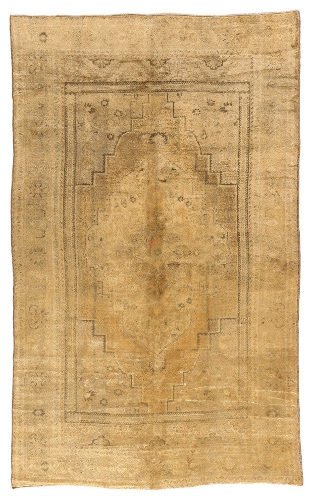 Vintage Earth-Tone Turkish Oushak Rug, 07'00 x 11'05
