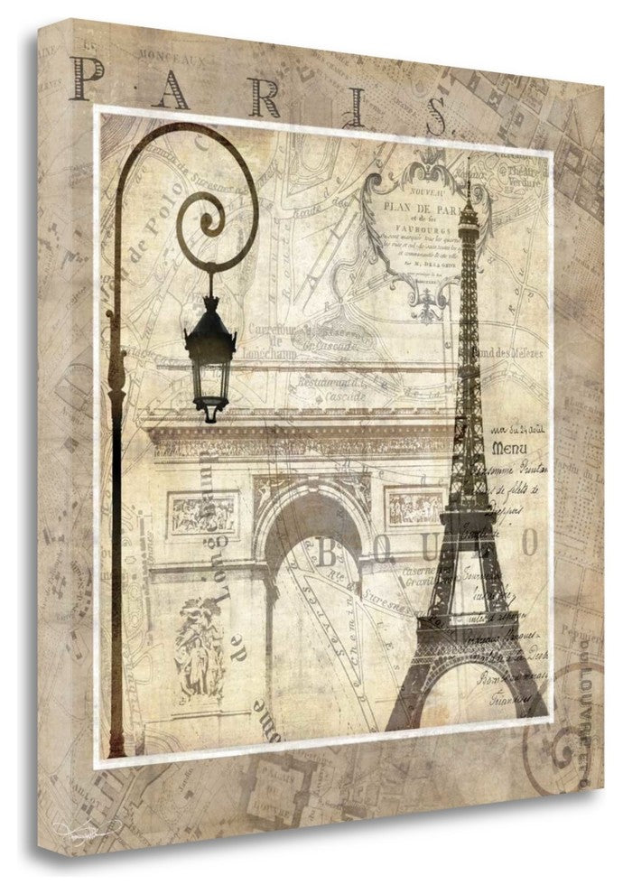"Paris Holiday" By Keith Mallett, Giclee Print on Gallery Wrap Canvas