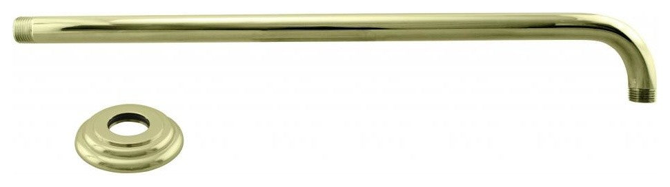 1/2" Ips X 19" 90-Degree Rain Shower Arm With Flange In Polished Brass